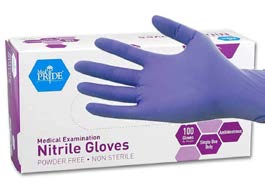 Nitrile gloves powder free