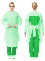Disposable Plastic Gown green