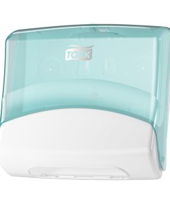 Tork Folded Wiper/Cloth Dispenser, White/Turquiose