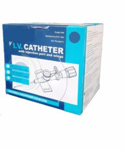 IV - Cannula (Catheter) - 18g - with Injection Port & Wings - Green