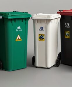 140 litre grey wheelie bin